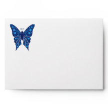 Papillon Bleu Élégant Quinceañera