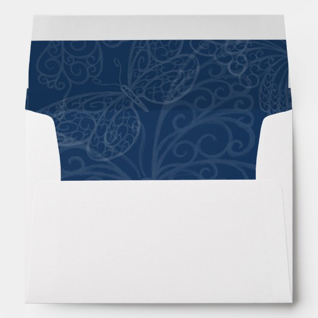 Enveloppe papillon Filigree en Turquoise (Dos (Bas))