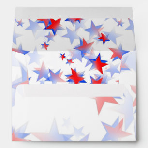 Enveloppe Papillon graphique bleu, blanc, rouge indépendant