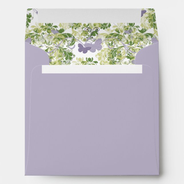 Enveloppe papillon lavande (Dos (Bas))