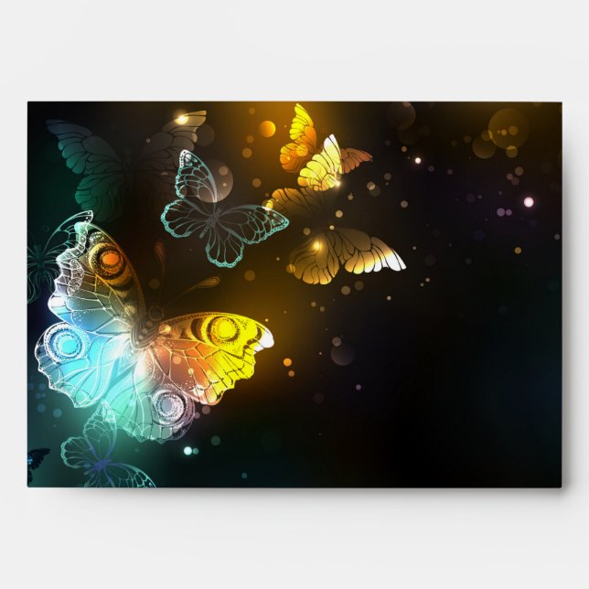 Enveloppe Papillon lumineux et papillons de nuit (Devant)