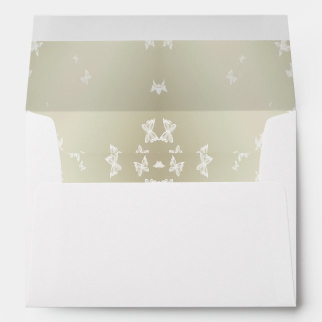 Enveloppe Papillons blancs (Dos (Bas))