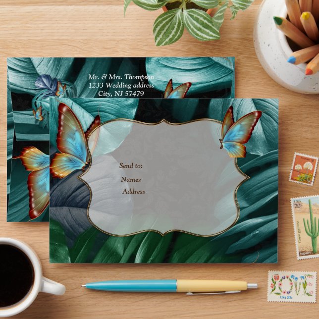 Enveloppe Papillons du Paradis/ (Desk)