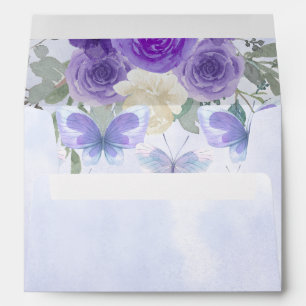 Enveloppe Papillons Lilac Rustiques Floraux