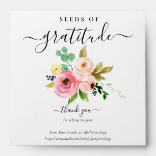 Enveloppe Paquet de graines de saumons roses de Gratitude Ca