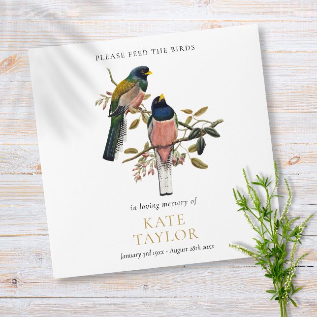 Enveloppe Paquet de graines pour oiseaux Mémorial funéraire  (Créateur téléchargé)