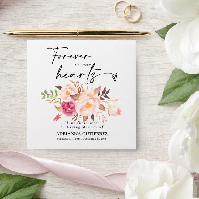 Enveloppe Paquet de semences Boho rose vierge Enve funéraire (Wedding)