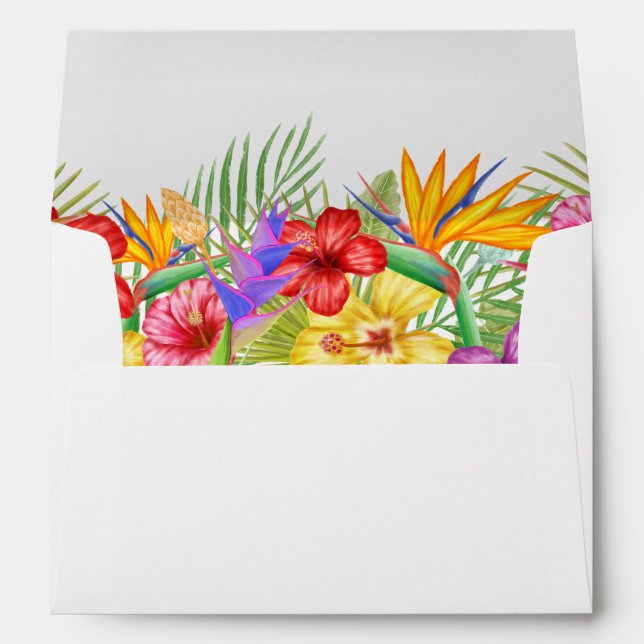 Enveloppe Paradis tropical du jardin floral (Dos (Bas))