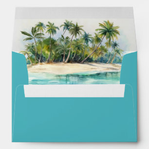 Enveloppe Paradise Island Plage tropicale Mariage