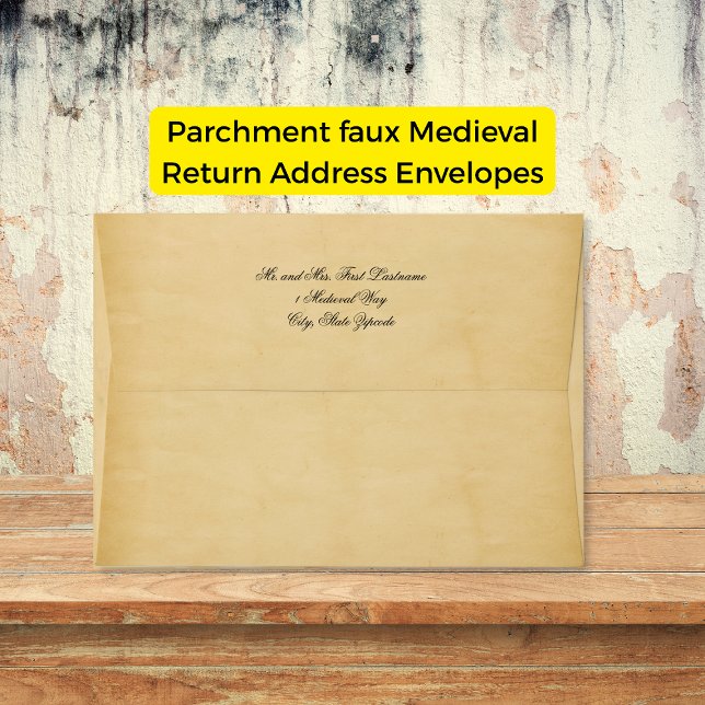 Enveloppe Parchment faux Medieval return address Envelopes (Créateur téléchargé)