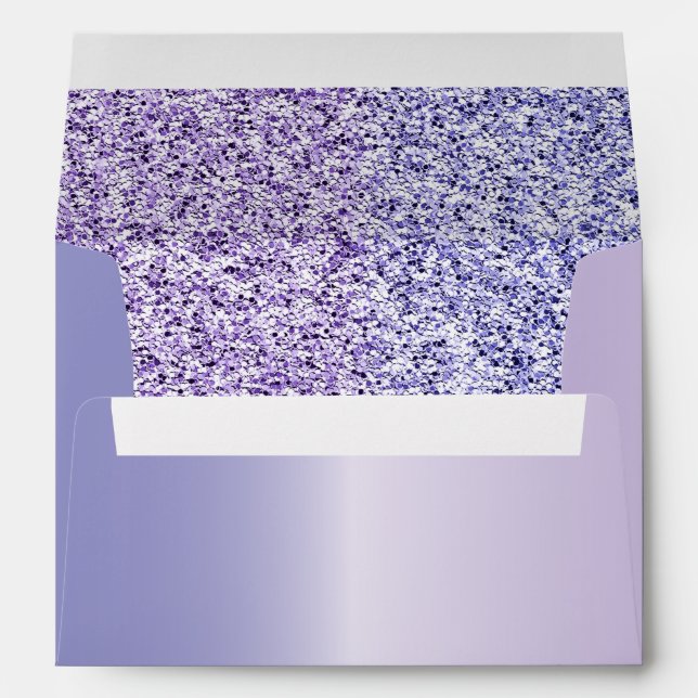 Enveloppe Parkling Purple Metallic & Parties scintillant Par (Dos (Bas))