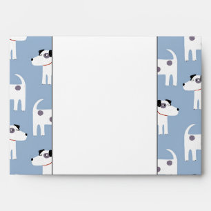 Enveloppe Parson Jack Russell Terrier Chien Motif bleu