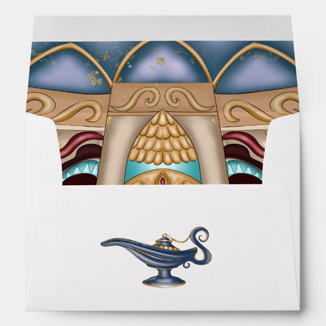 Enveloppe Parti à thème des nuits arabes (Dos (Bas))