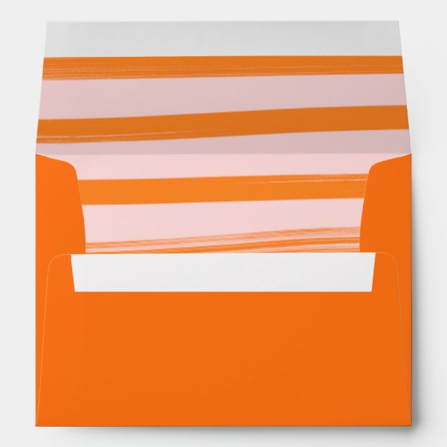 Enveloppe Parti orange et rose (Dos (Bas))