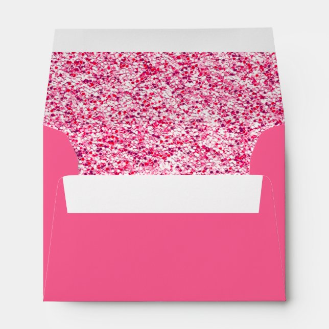 Enveloppe Parti rose et Parties scintillant moderne (Dos (Bas))