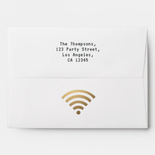 Enveloppe Parti virtuel Gold Faux Foil
