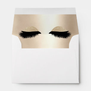 Enveloppe Parties scintillant aurifère Eyelash de l'artiste
