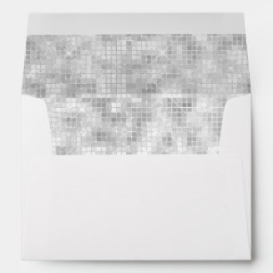 Enveloppe Parties scintillant blanche Sequin Sparkle Mariage