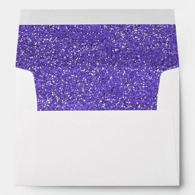 Enveloppe Parties scintillant chic pourpre (Dos (Bas))