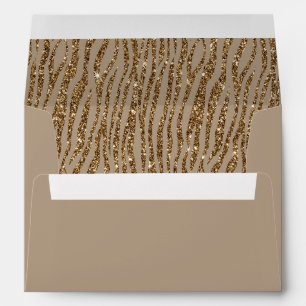 Enveloppe Parties scintillant de Poster de animal Brown Crea