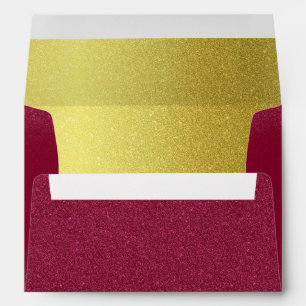 Enveloppe Parties scintillant d'or Bourgogne éclabouille un 