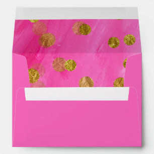 Enveloppe Parties scintillant Hot Rose Gold Confetti