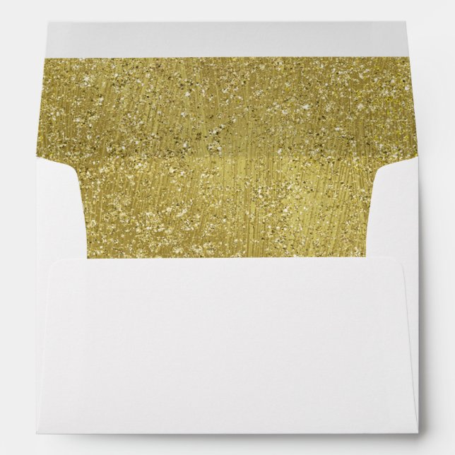 Enveloppe Parties scintillant or bat mitzvah (Dos (Bas))