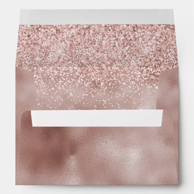 Enveloppe Parties scintillant rose glam (Dos (Bas))