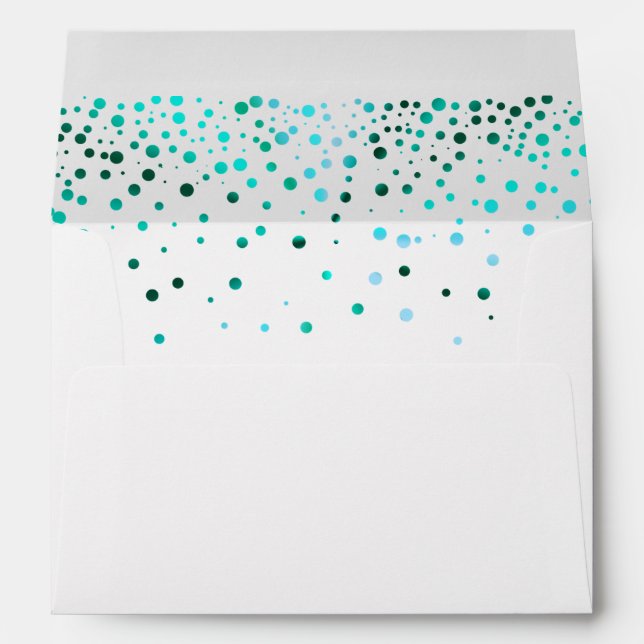 Enveloppe Parties scintillant Turquoise de l'huile d'or Conf (Dos (Bas))