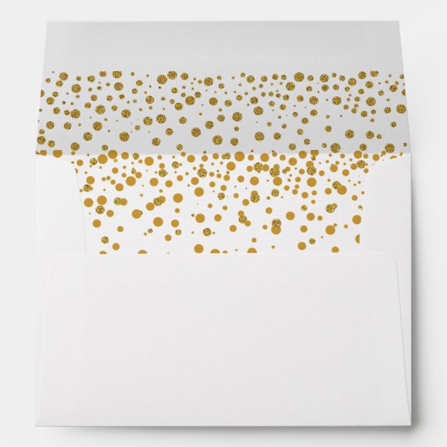 Enveloppe Parties scintillantes d'aluminium de Faux d'or (Dos (Bas))
