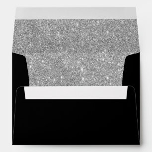 Enveloppe Parties scintillantes d'argent de Faux et