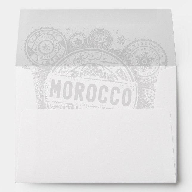 Enveloppe Passeport du Maroc (Dos (Bas))