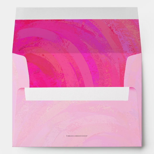 Enveloppe Passion rose personnalisée (Dos (Bas))