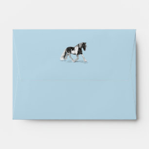 Enveloppe Pastel Cheval Paint Vanner Gypsy