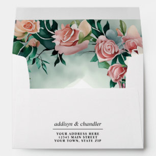 Enveloppe Pastel Flower Elégance : Sage Green Floral Mariage