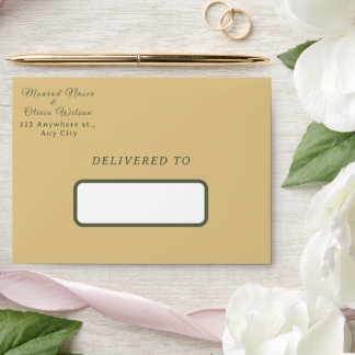Enveloppe Pastel & Gold Floral Wedding Invitation
