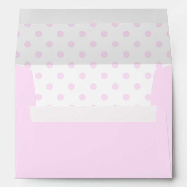 Enveloppe Pastel Pois rose et blanc (Dos (Bas))