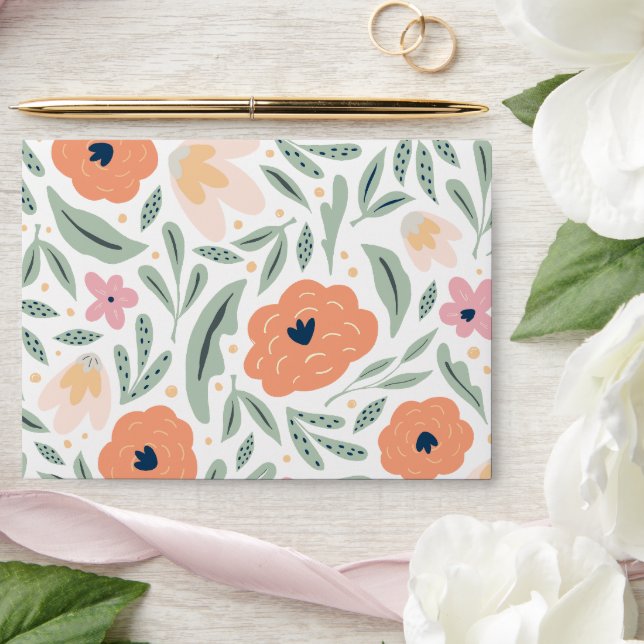 Enveloppe Pastel Spring Floral Pattern (Wedding)