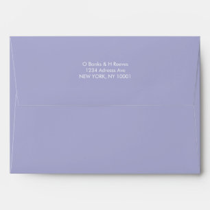 Enveloppe pastel violet simple adresse personnalis