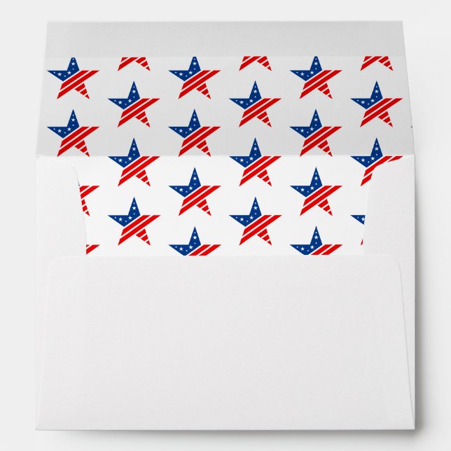 Enveloppe Patriotic Star Card (Dos (Bas))