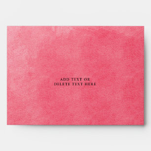 Enveloppe Pavot rose et rouge avec tulipes Mariage personnal