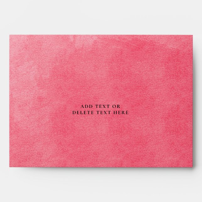 Enveloppe Pavot rose et rouge avec tulipes Mariage personnal (Devant)