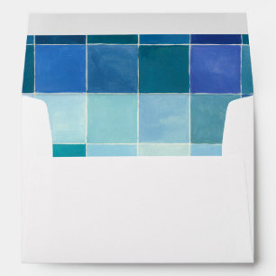 Enveloppe Paysage avec les carrés Pixilated multicolores