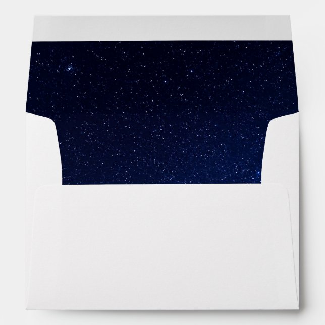 Enveloppe paysage de neige mariage d'hiver (Dos (Bas))