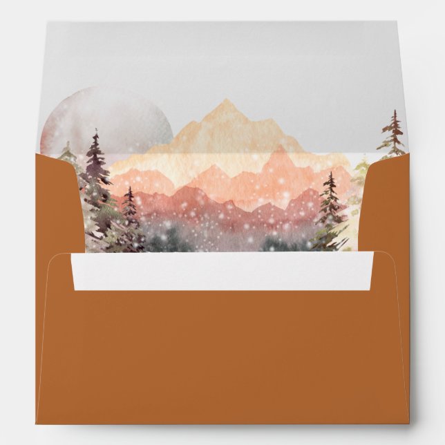 Enveloppe Paysage en terre d'aquarelle (Dos (Bas))