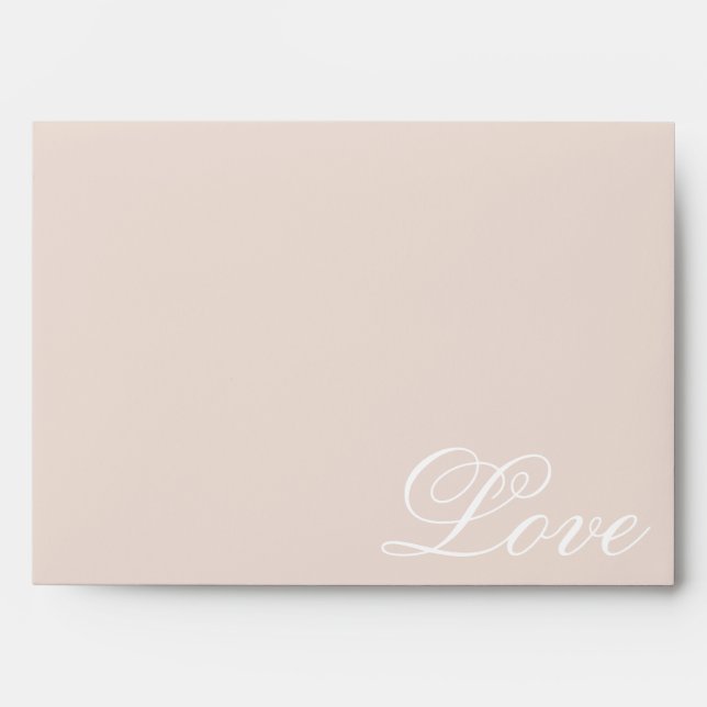 Enveloppe Peach Blush Love Toujours Mariage (Devant)