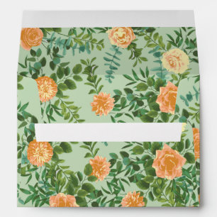 Enveloppe Peach Green Mariage Spring Pastel