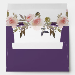 Enveloppe Peach Pink Lavender Purple Fleur sauvage