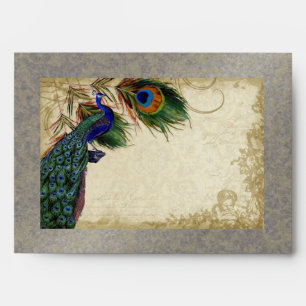 Enveloppe Peacock & Feathers Élégant ensemble de Mariages co