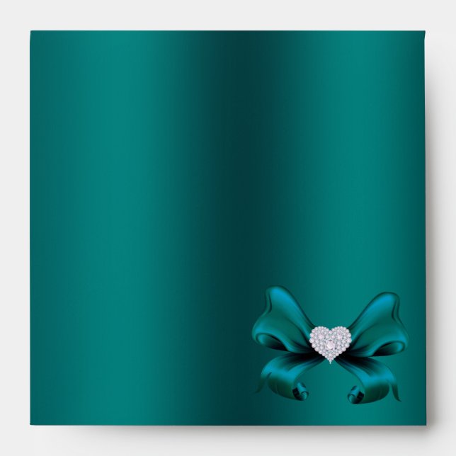 Enveloppe Peacock turquoise (Devant)